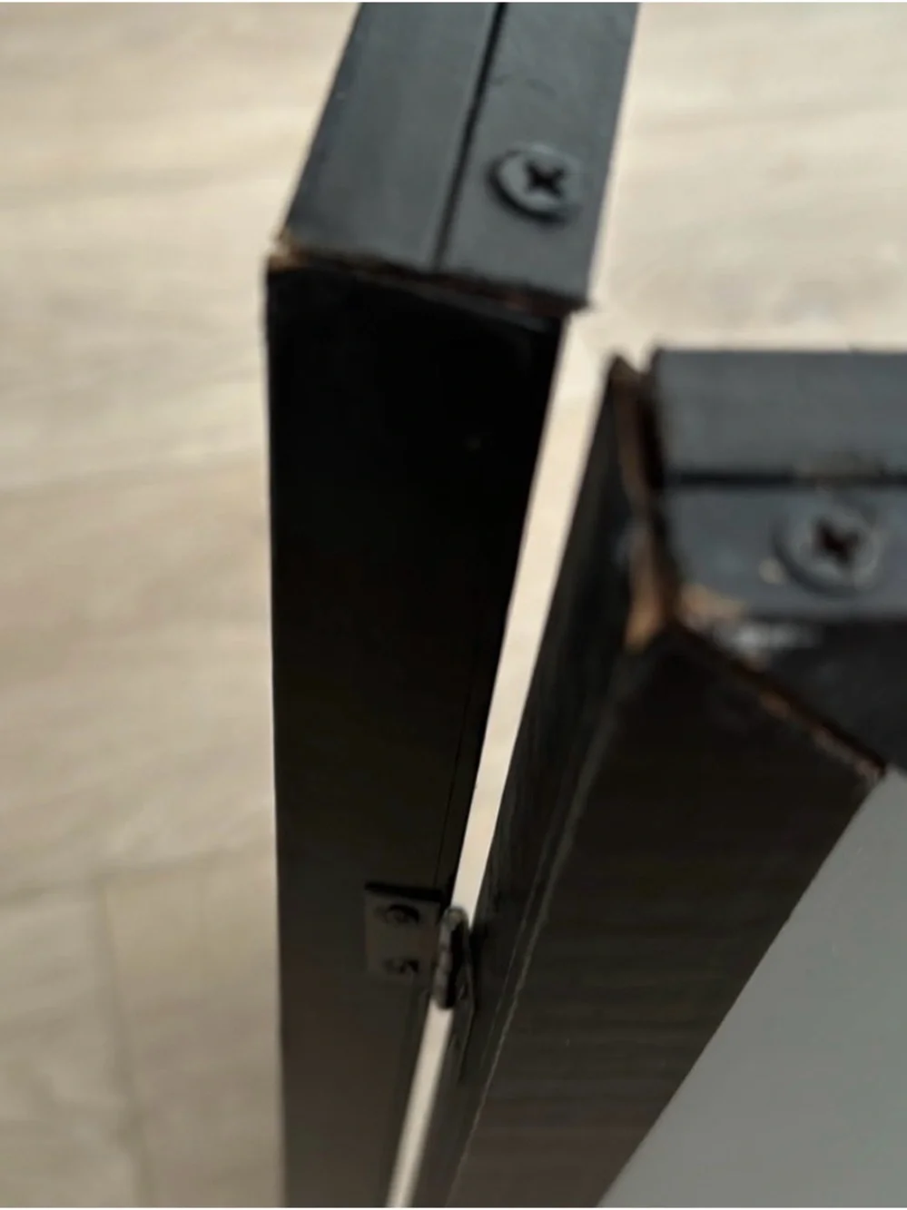 CHANEL Black Trifold Logo Vanity Mirror